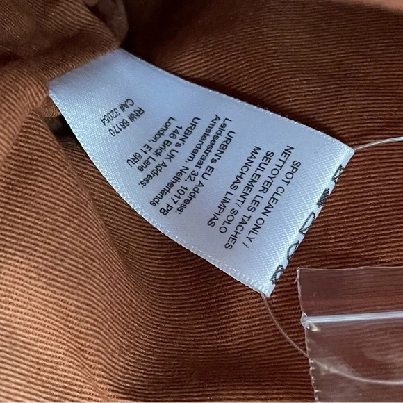 NWT Anthropologie Geometric Beaded Clutch in Beige Acrylic Handle Brown Black - Picture 8 of 11